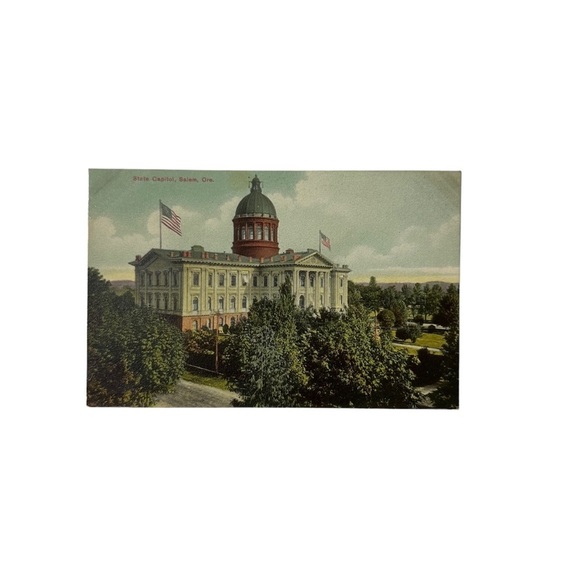 Vtg 1910s Postcard State Capitol Salem Oregon OR Divided Back Unposted Long View - Picture 1 of 2